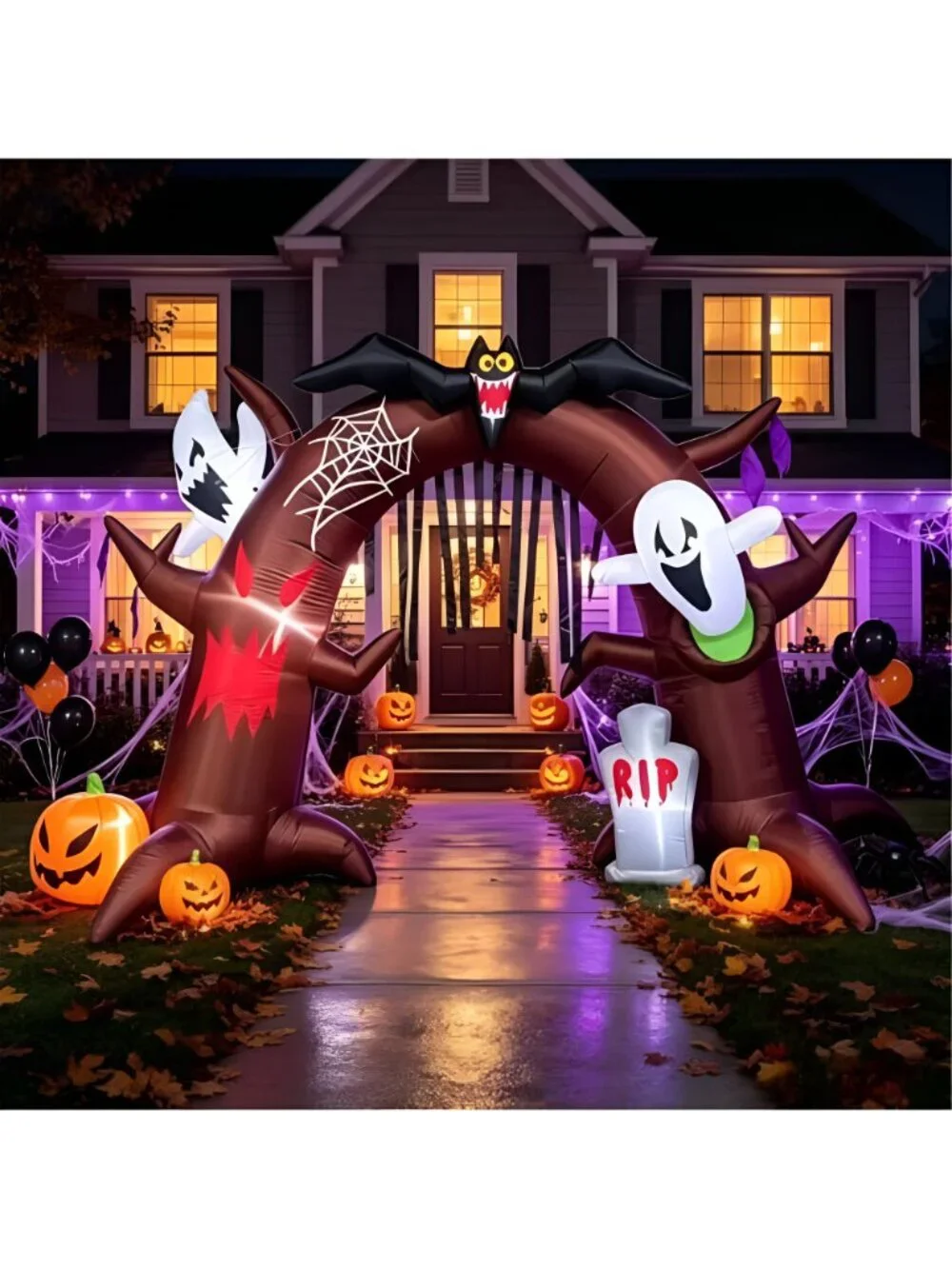9FT Gaint Halloween Inflatable Outdoor Decorations Halloween Gateway Arch